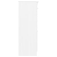 Scarpiera ALTA Bianca 77x35x96 cm in Legno Massello di Pino 353926