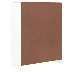 Scarpiera ALTA Bianca 77x35x96 cm in Legno Massello di Pino 353926