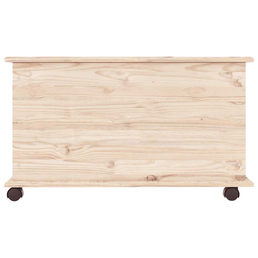 Cassapanca con Ruote ALTA 73x39,5x43 cm Legno Massello di Pino 353927