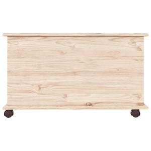 Cassapanca con Ruote ALTA 73x39,5x43 cm Legno Massello di Pino 353927