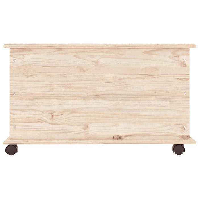 Cassapanca con Ruote ALTA 73x39,5x43 cm Legno Massello di Pino 353927