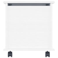 Cassapanca con Ruote ALTA Bianca 73x39,5x43 cm Massello di Pino 353928