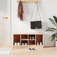 Panca Porta Scarpe ALTA 100x35x45 cm in Legno Massello di Pino 353931