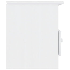 Mobile TV con Cassetti ALTA Bianco 100x35x41cm Massello di Pino 353934