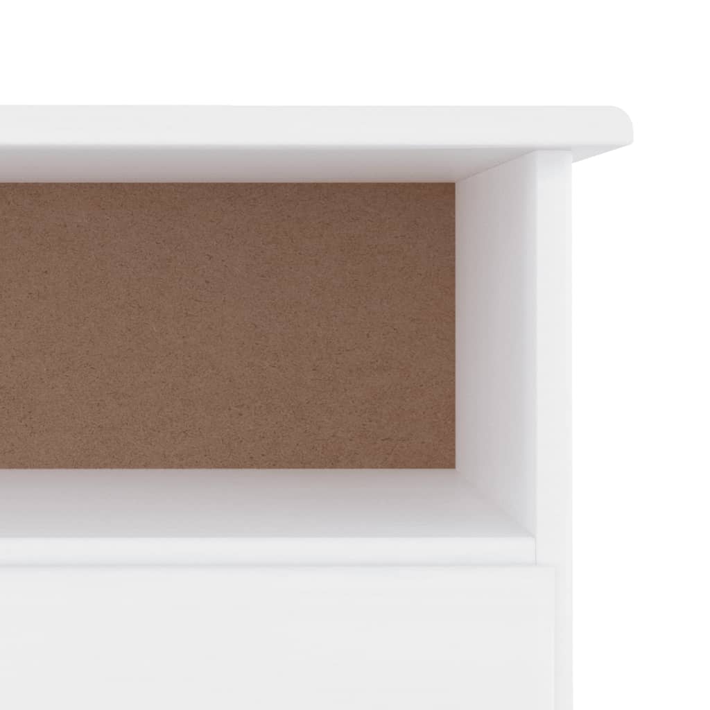 Mobile TV con Cassetti-Credenza TV-Console TV ALTA Bianco 100x35x41cm Massello di Pino