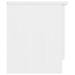 Mobile TV ALTA Bianco 112x35x41 cm in Legno Massello di Pino 353936