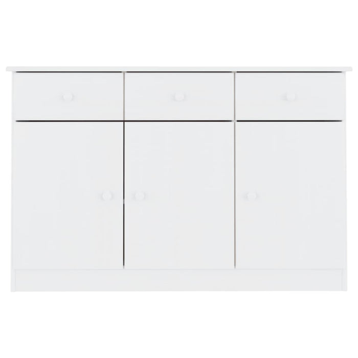 Credenza ALTA Bianca 112x35x73 cm in Legno Massello di Pino 353938