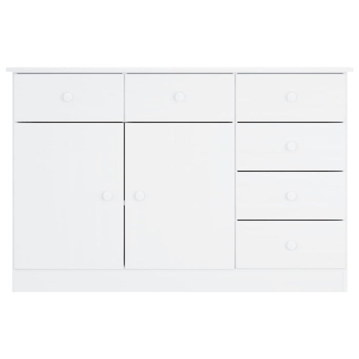 Credenza ALTA Bianca 112x35x73 cm in Legno Massello di Pinocod mxl 129763