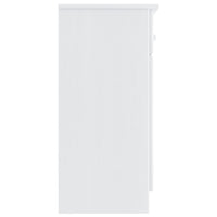 Credenza ALTA Bianca 112x35x73 cm in Legno Massello di Pino 353940