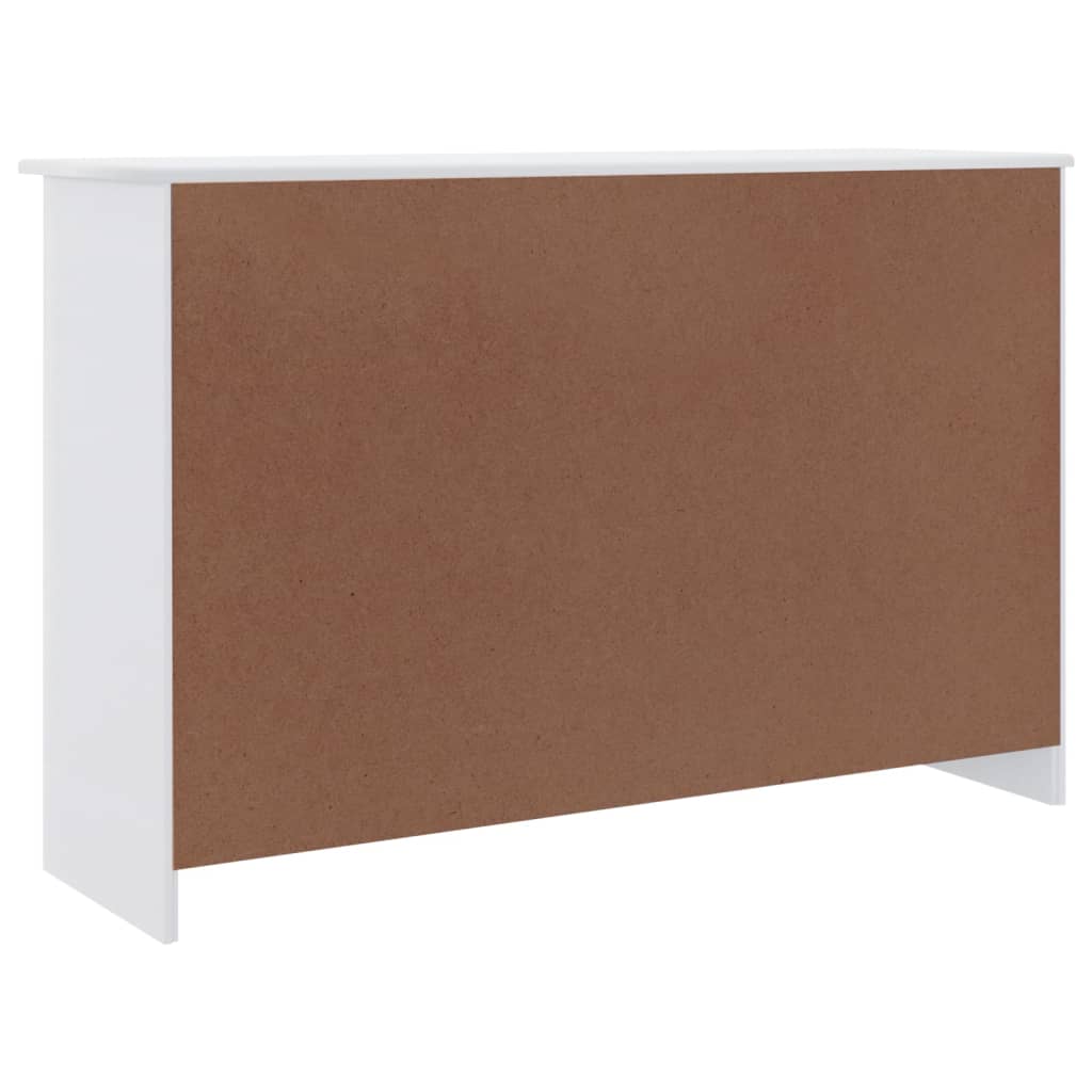 Credenza ALTA Bianca 112x35x73 cm in Legno Massello di Pino 353940