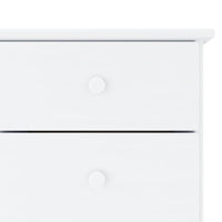 Credenza ALTA Bianca 112x35x73 cm in Legno Massello di Pino 353940