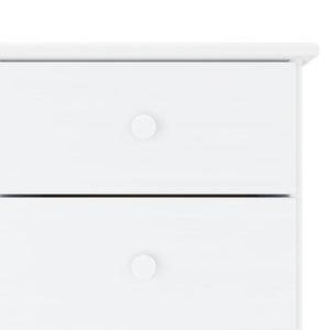 Credenza ALTA Bianca 112x35x73 cm in Legno Massello di Pino 353940