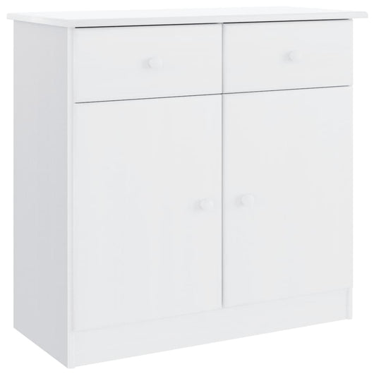 Credenza ALTA Bianca 77x35x73 cm in Legno Massello di Pino 353942