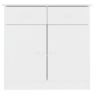 Credenza ALTA Bianca 77x35x73 cm in Legno Massello di Pino 353942