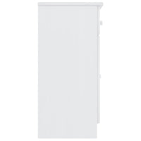 Credenza ALTA Bianca 77x35x73 cm in Legno Massello di Pino 353942