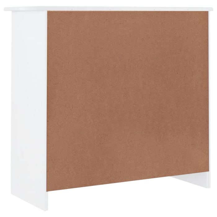 Credenza ALTA Bianca 77x35x73 cm in Legno Massello di Pino 353942