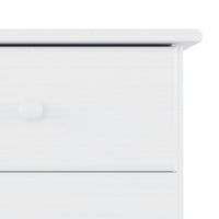 Credenza ALTA Bianca 77x35x73 cm in Legno Massello di Pino 353942