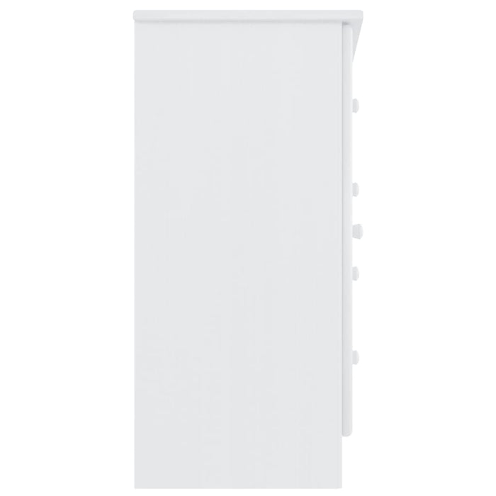 Credenza-Buffet-Armadio da cucina ALTA Bianca 77x35x73 cm in Legno Massello di Pino 351282