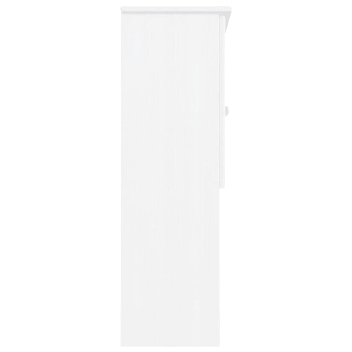 Piano Comò ALTA Bianco 77x30x92 cm in Legno Massello di Pino 353946