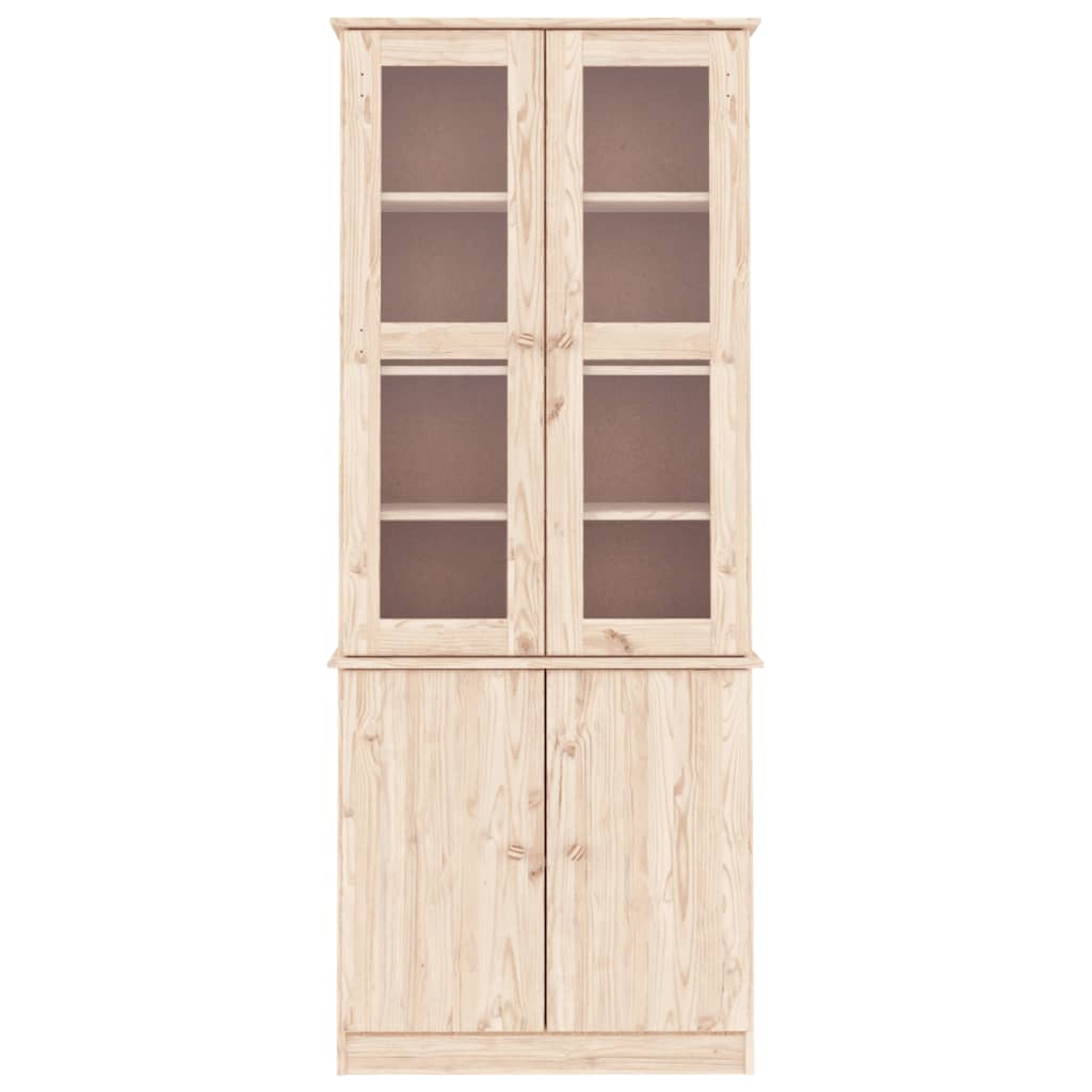 Vetrina ALTA 77x35x186,5 cm in Legno Massello di Pinocod mxl 129772