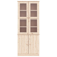 Vetrina ALTA 77x35x186,5 cm in Legno Massello di Pinocod mxl 129772