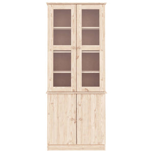 Vetrina ALTA 77x35x186,5 cm in Legno Massello di Pinocod mxl 129772