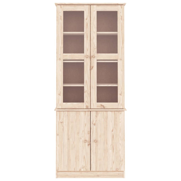 Vetrina ALTA 77x35x186,5 cm in Legno Massello di Pinocod mxl 129772