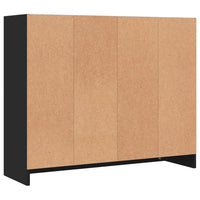Credenza Nera 91x28x75 cm in Legno Multistrato 823009