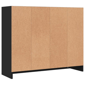Credenza Nera 91x28x75 cm in Legno Multistrato 823009