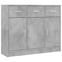 Credenza Grigio Cemento 91x28x75 cm in Legno Multistrato 823012