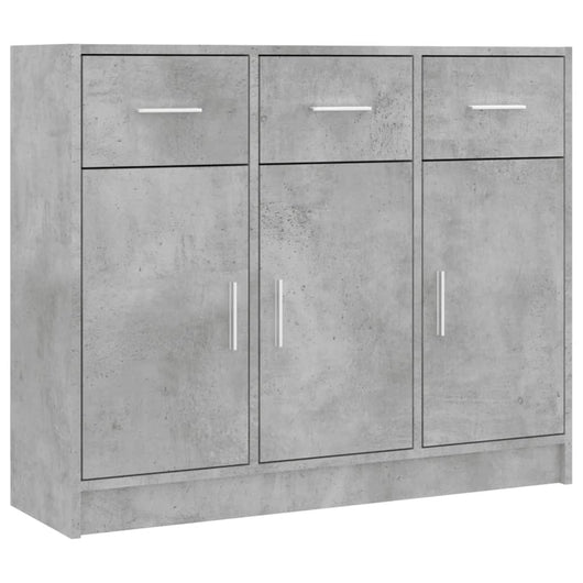 Credenza Grigio Cemento 91x28x75 cm in Legno Multistrato 823012