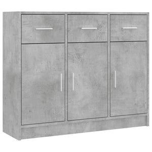 Credenza-Buffet-Armadio da cucina Grigio Cemento 91x28x75 cm in Legno Multistrato