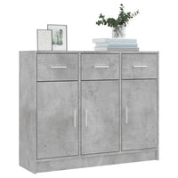 Credenza-Buffet-Armadio da cucina Grigio Cemento 91x28x75 cm in Legno Multistrato