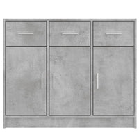 Credenza Grigio Cemento 91x28x75 cm in Legno Multistrato 823012