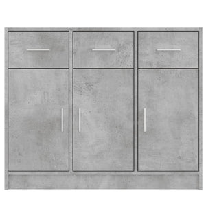 Credenza-Buffet-Armadio da cucina Grigio Cemento 91x28x75 cm in Legno Multistrato