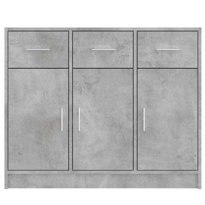 Credenza-Buffet-Armadio da cucina Grigio Cemento 91x28x75 cm in Legno Multistrato