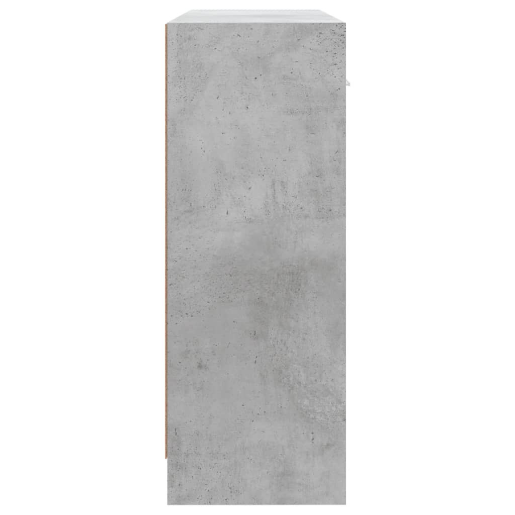 Credenza Grigio Cemento 91x28x75 cm in Legno Multistrato 823012