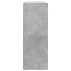 Credenza Grigio Cemento 91x28x75 cm in Legno Multistrato 823012