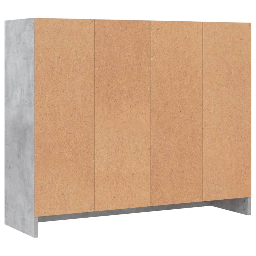 Credenza Grigio Cemento 91x28x75 cm in Legno Multistrato 823012