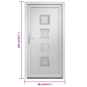 Porta Ingresso Bianca 88x200 cm in PVC 3187837