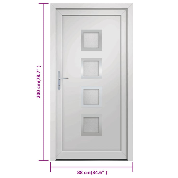 Porta Ingresso Bianca 88x200 cm in PVC 3187837