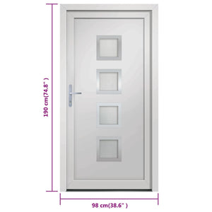 Porta Ingresso Bianca 98x190 cm in PVC 3187838