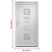 Porta Ingresso Bianca 98x208 cm in PVC