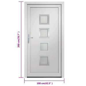 Porta Ingresso Bianca 108x200 cm in PVC 3187841