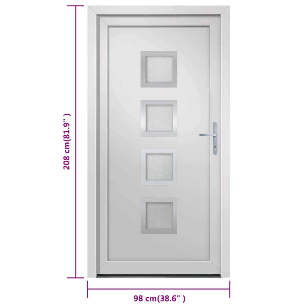 Porta Ingresso Bianca 98x208 cm in PVC 3187846