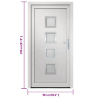 Porta Ingresso Bianca 98x208 cm in PVC 3187846