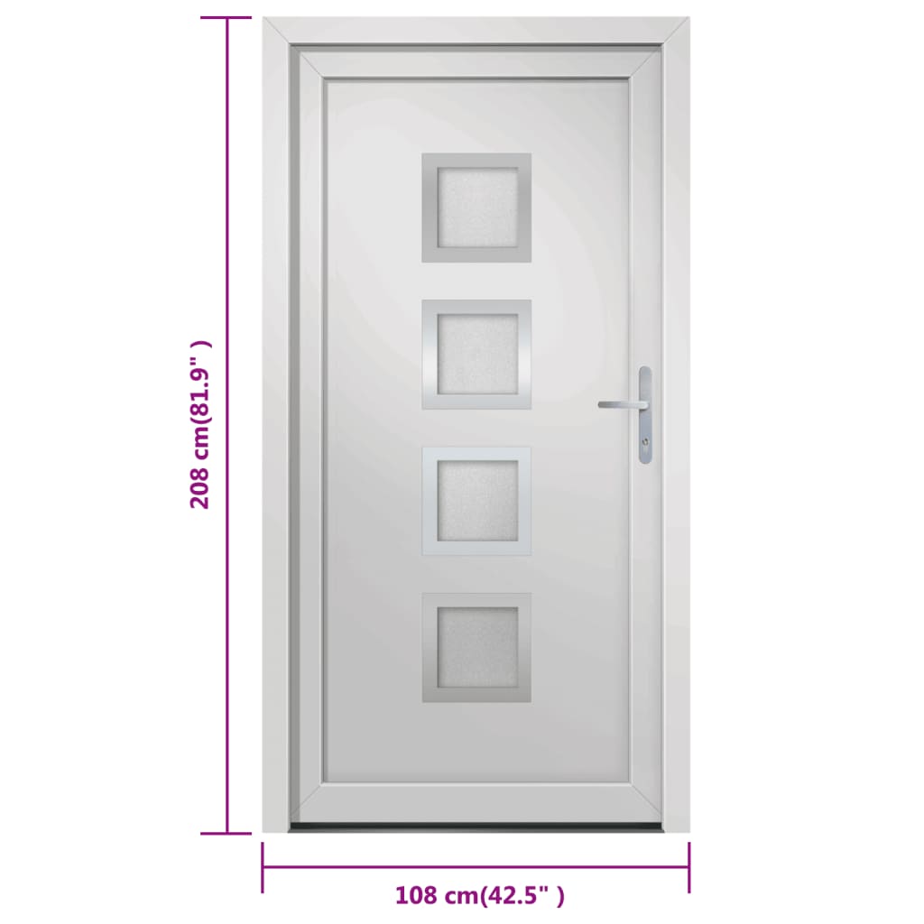 Porta Ingresso Bianca 108x208 cm in PVC 3187848