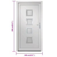 Porta Ingresso Bianca 108x208 cm in PVC 3187848