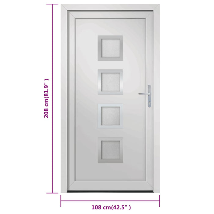 Porta Ingresso Bianca 108x208 cm in PVC 3187848