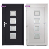 Porta Ingresso Antracite 98x200 cm in PVC 3187851